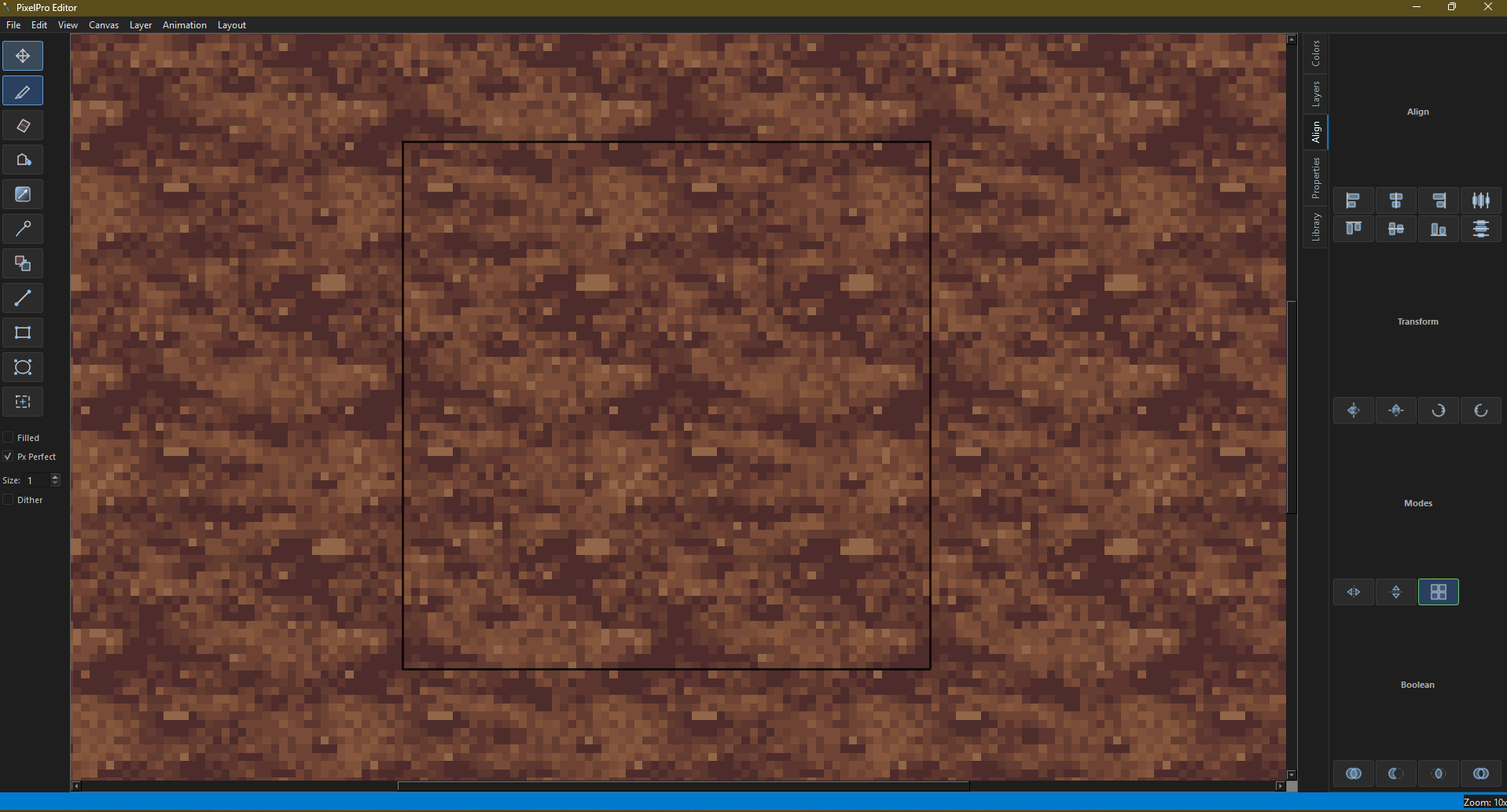 Tiling mode for seamless patterns
